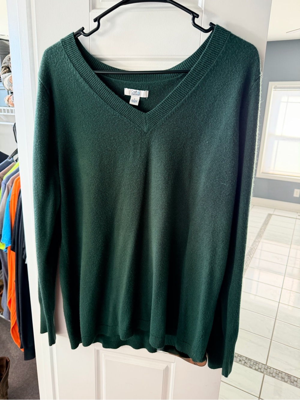 croft & barrow Deep Green V-Neck Women's Sweater